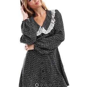 Miss Selfridge Black and White Midi Dress